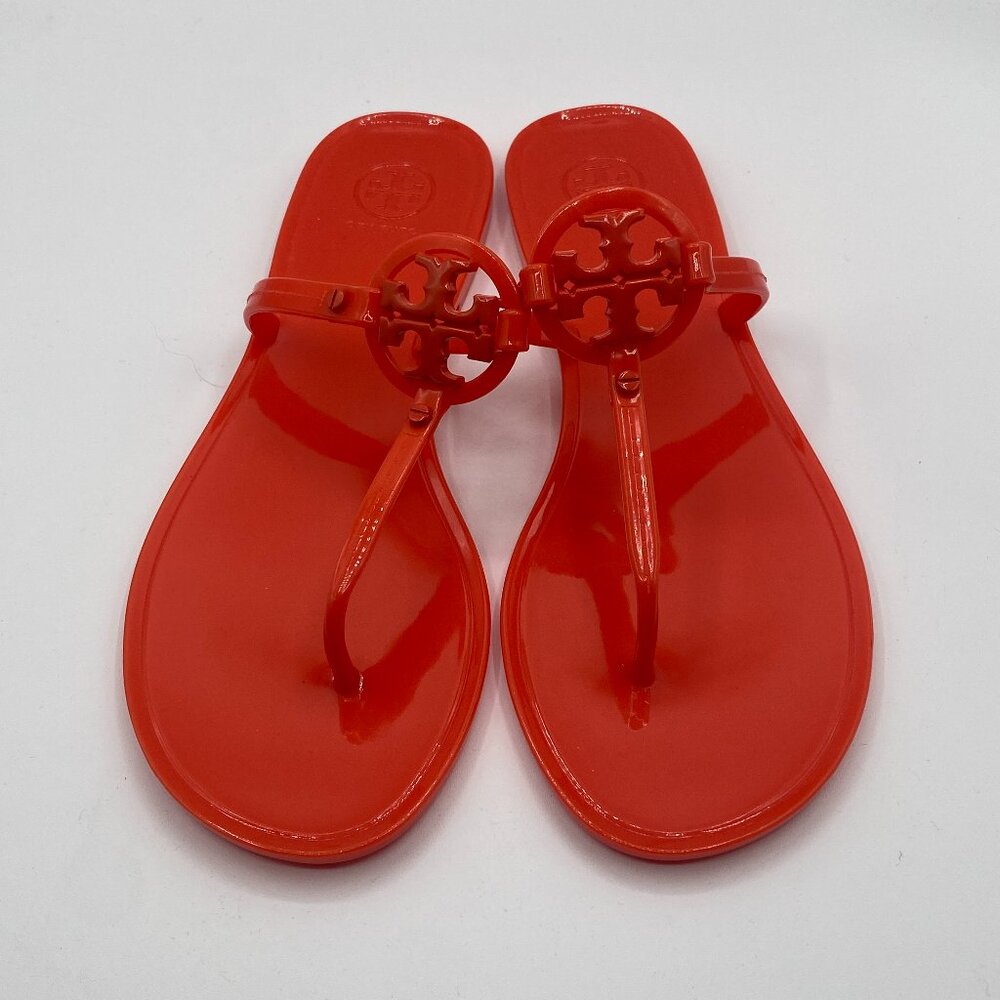 Tory Burch Mini Miller Flat Thong TPU - Poppy Coral - Women's 9